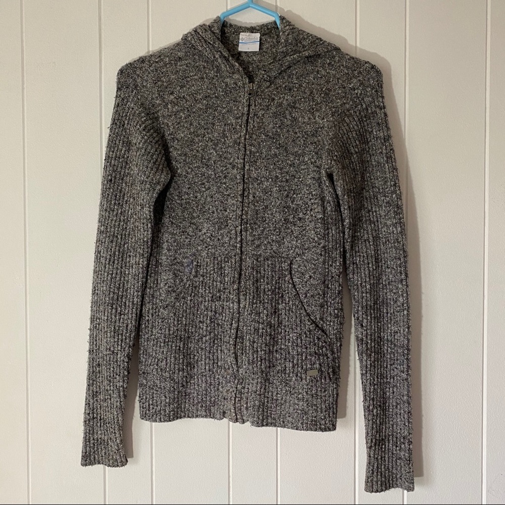 Columbia Grey zip up jacket with hood